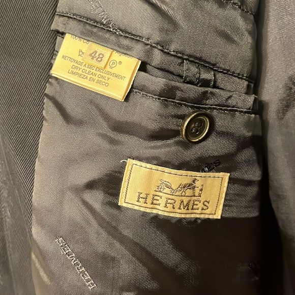 Men's Hermes Black Jacket Like New condition size 48 - Picture 3 of 8